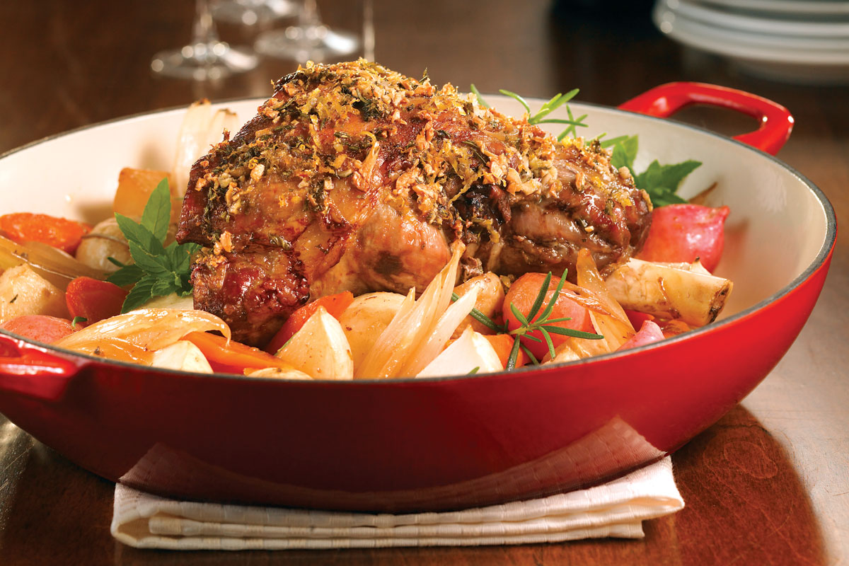 Gigot d’agneau braisé au romarin et au porto-image